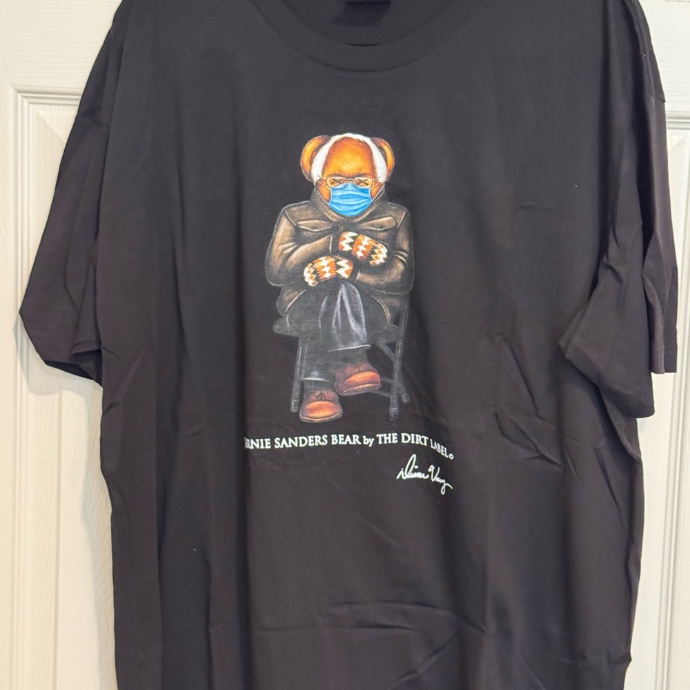 The Dirt Label Bernie Sanders Bear Shirt never worn